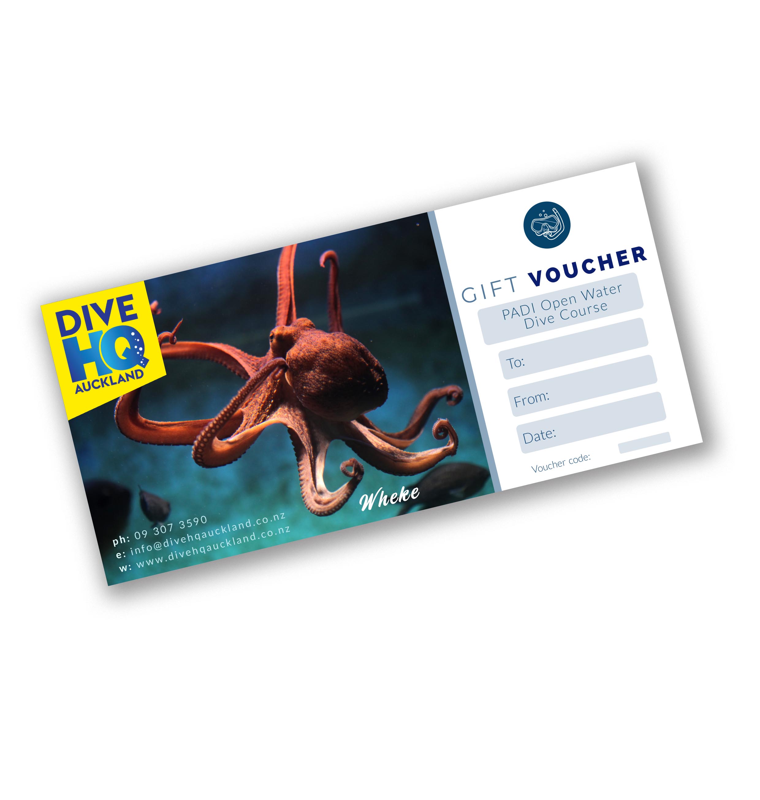 PADI Open Water Course Gift Voucher